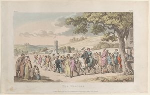 The Welcome, from The Vicar of Wakefield, May 1, 1817 by Thomas Rowlandson