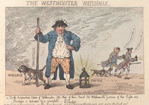 The Westminster Watchman by Thomas Rowlandson
