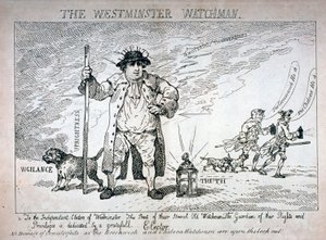 The Westminster Watchman by Thomas Rowlandson