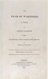 Title page, from The Vicar of Wakefield, 1817 by Thomas Rowlandson