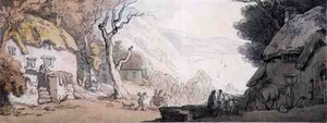 View from above the Cliffs, the Mumbles, South Wales by Thomas Rowlandson