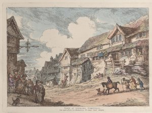 View of Liskard, Cornwall, from Views in Cornwall, April 12, 1812 by Thomas Rowlandson