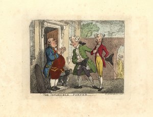 Visiting Gentlemen Refused Entry to a House by a Servant
