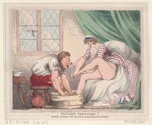 Washing Trotters, January 20, 1800 by Thomas Rowlandson
