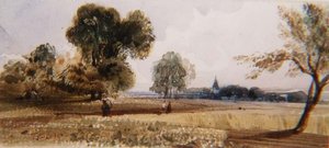 Figures on a Path Through a Cornfield