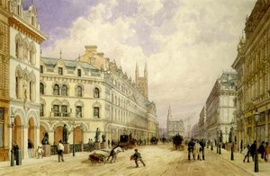 Holborn Viaduct looking East, City of London by Thomas Shotter Boys