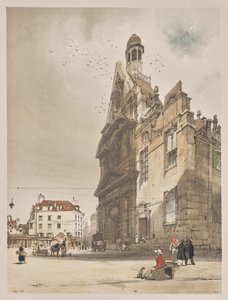 Picturesque Architecture in Paris, Ghent, Antwerp, Rouen: St. Etienne du Mont, Paris by Thomas Shotter Boys