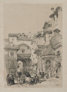 Picturesque Sketches in Spain: Gate of the Vivarrambla, Granada by Thomas Shotter Boys