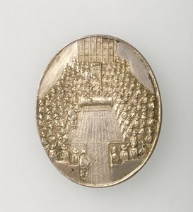 Dunbar Medal Depicting The House of Parliament 1650 (reverse) by Thomas Simon