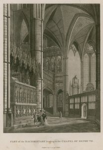 Part of the Sacristy leading to the Chapel of King Henry VII, Westminster Abbey, London by Thomas Snr. Malton