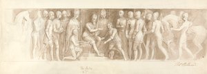 Design for the Grand Staircase, Buckingham Palace, the Centre & 2d by Thomas Stothard
