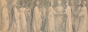 Frieze of a Medieval Wedding by Thomas Stothard