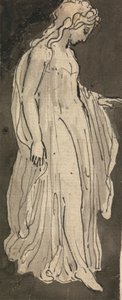 Girl, Full Length, Facing Right by Thomas Stothard