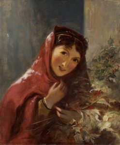 Lady Carrying Holly Branches by Thomas Sully
