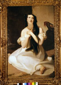 Portrait of Mary Ann Paton (Mrs Wood) (1802-1864) English singer. Painting by Thomas Sully. by Thomas Sully