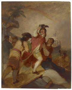 Robinson Crusoe and His Man Friday Leave the Island by Thomas Sully