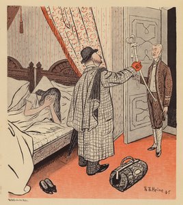 Man Discovering His Wife Is Having an Affair with a Soldier