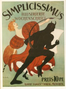 "Simplicissimus" / Thomas Theodor Heine / Color Lithograph, 1919 by Thomas Theodor Heine