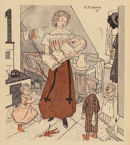 Single Mother with Her Four Children
