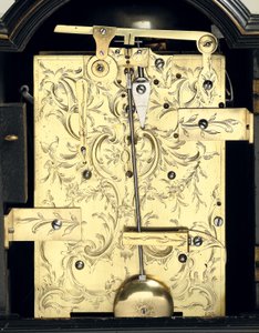 Detail of a George III striking table clock, c.1770 (detail)