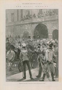 Departure of the Duke of York and His Bride from Buckingham Palace by Thomas Walter Wilson