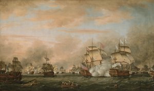 The Battle of the Saintes, 9-12 April 1782 by Thomas Whitcombe