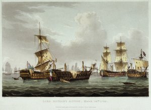 The Naval Battle Led by Lord William Hotham, on March 14 by Thomas Whitcombe