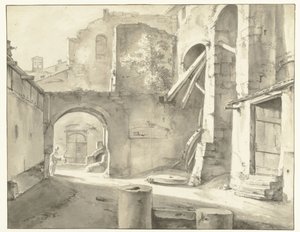 Italian Buildings with a Gate on the Left