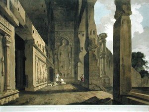 The Portico of an Excavated Temple on the Island of Salsette, plate 55 from 