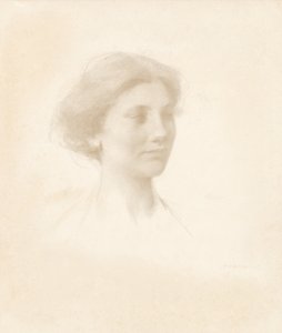 Head of a Girl by Thomas Wilmer Dewing