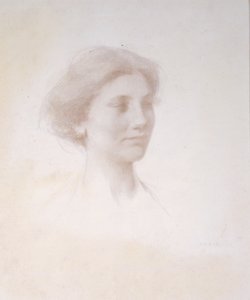 Head of a Girl, c.1909 by Thomas Wilmer Dewing