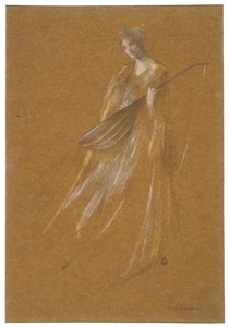 Lady with a Lute by Thomas Wilmer Dewing