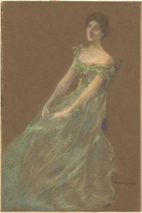 The Green Dress by Thomas Wilmer Dewing