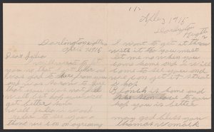 Letter from Thomas Womack to Julia Womack with Envelope by Thomas Womack