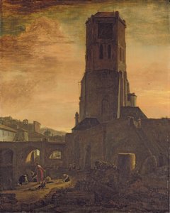 Washerwomen at the Foot of a Tower by Thomas Wyck