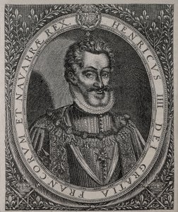 Portrait of HENRI IV of France and Navarre (1553-1610) engraving by Tomas de Leu by Thomas de Leu