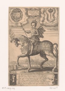 Portrait of Louis XIII on Horseback, with a View of Paris in the Background