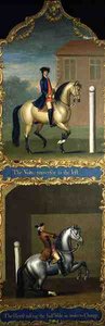 The Volte Renversee to the Left (top) and The Taking the Half-Volte in Order to Change (bottom), c.1750 by Thomas of Pall Mall (attr. to) Butler