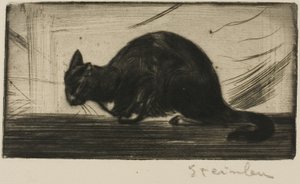 Cat Arching Its Back by Théophile Alexandre Pierre Steinlen