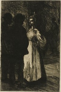 Conversation at Night by Théophile Alexandre Pierre Steinlen
