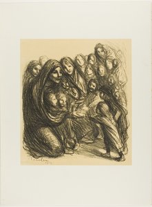 For the Daughters of Soldiers Killed on the Field of Honor, plate thirteen from Actualities by Théophile Alexandre Pierre Steinlen