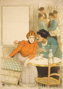 The Drinking Den by Théophile Alexandre Pierre Steinlen