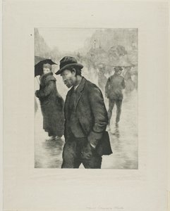 Rainy Day, Paris by Théophile Alexandre Pierre Steinlen