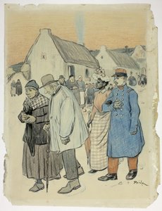 Street Scene with Two Couples