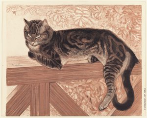 Summer: Cat on a Balustrade by Théophile Alexandre Pierre Steinlen