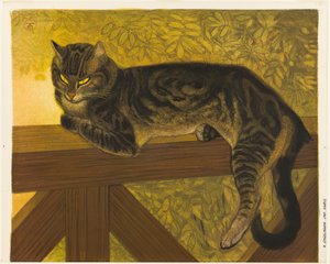 Summer: Cat on a Balustrade by Théophile Alexandre Pierre Steinlen