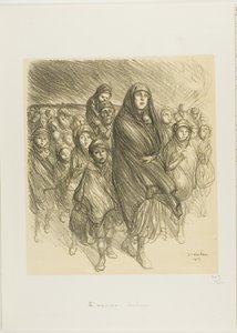 The Belgian Exodus by Théophile Alexandre Pierre Steinlen
