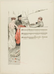 The Little Model by Théophile Alexandre Pierre Steinlen