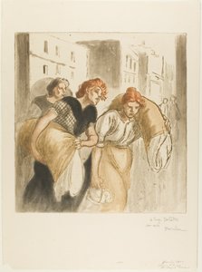 The Return from the Laundry by Théophile Alexandre Pierre Steinlen