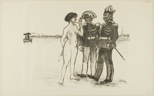 Truth and the Two Soldiers by Théophile Alexandre Pierre Steinlen